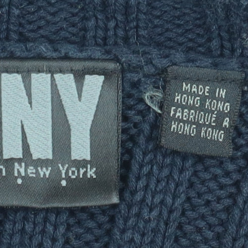 DKNY Men's Black Medium Pullover Jumper, Cotton Knit