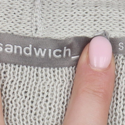 Sandwich Women's Beige V-Neck Cardigan, Size S