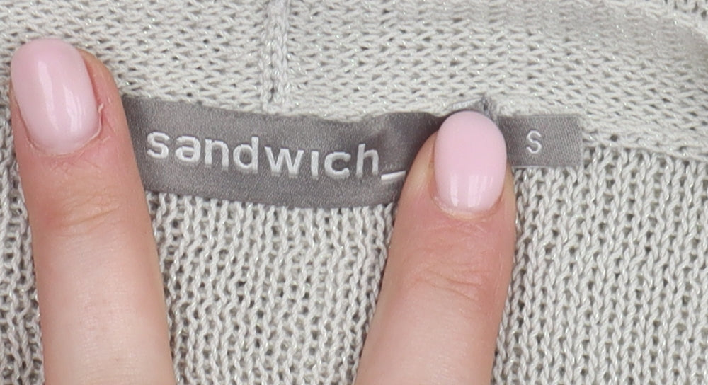 Sandwich Women's Beige V-Neck Cardigan, Size S