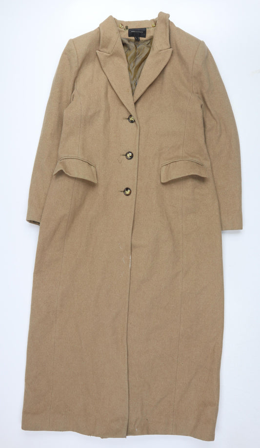 House of Fraser Women's Beige Wool Overcoat - Size 16