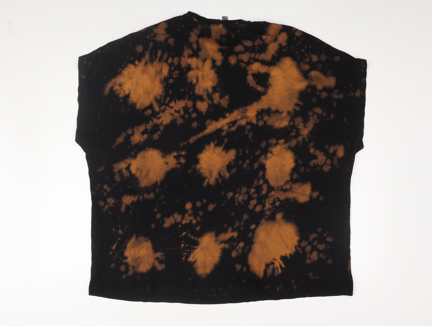 ASOS Unisex Black Tie-Dye AC/DC T-Shirt 2XS
