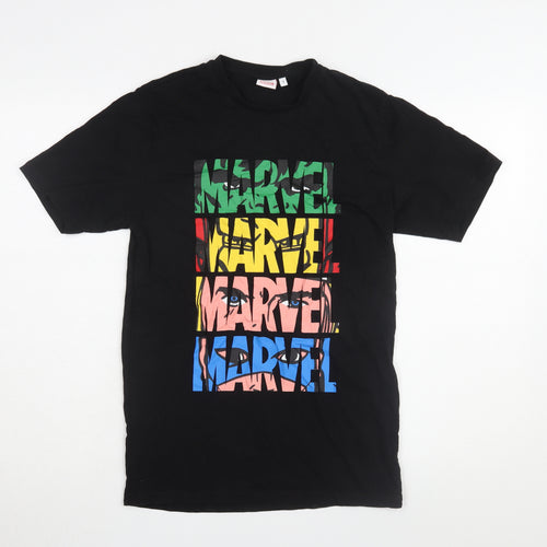 Marvel Men's Black Graphic T-Shirt, Size S