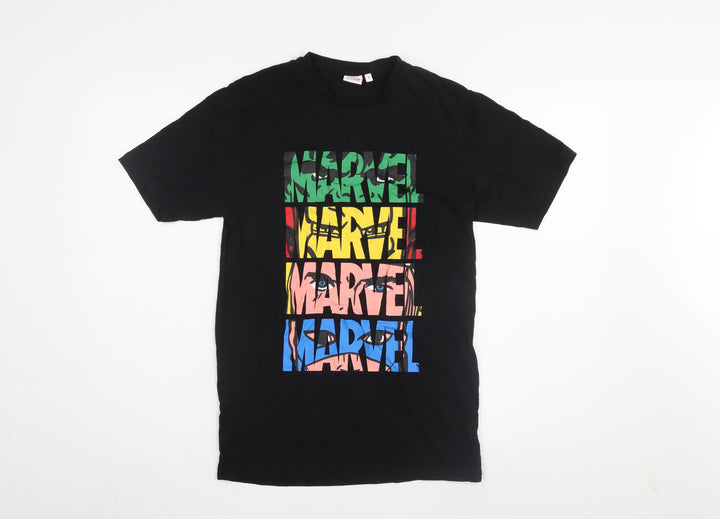 Marvel Men's Black Graphic T-Shirt, Size S