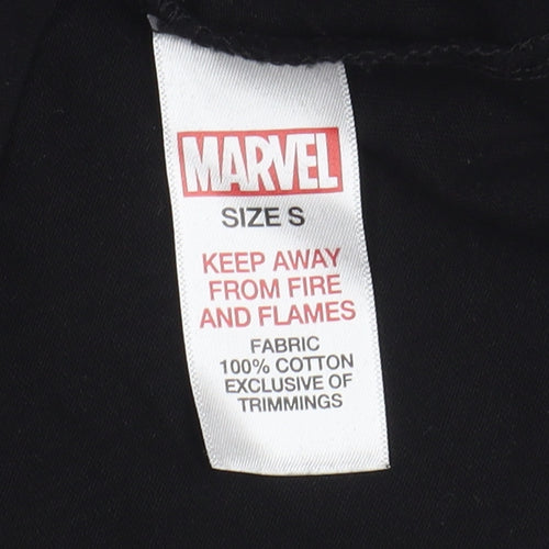 Marvel Men's Black Graphic T-Shirt, Size S