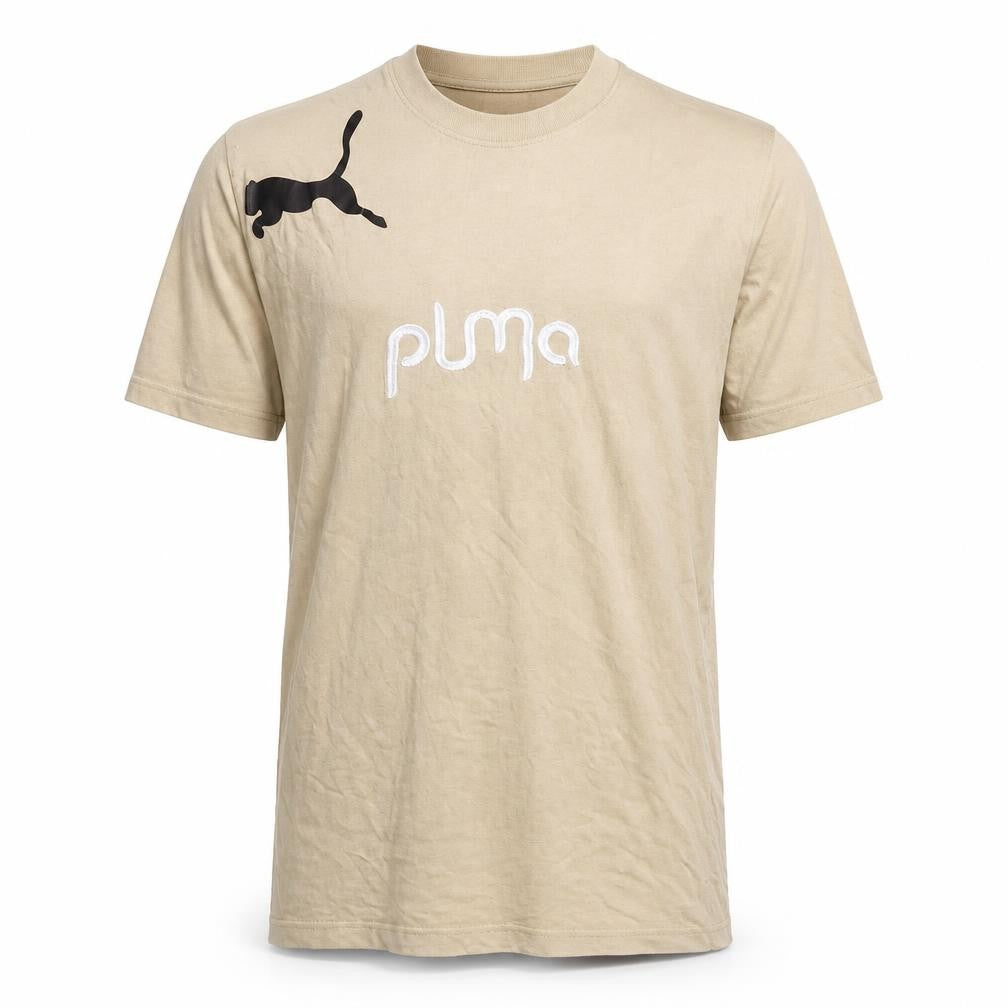 Puma Men's Beige Short Sleeve T-Shirt M