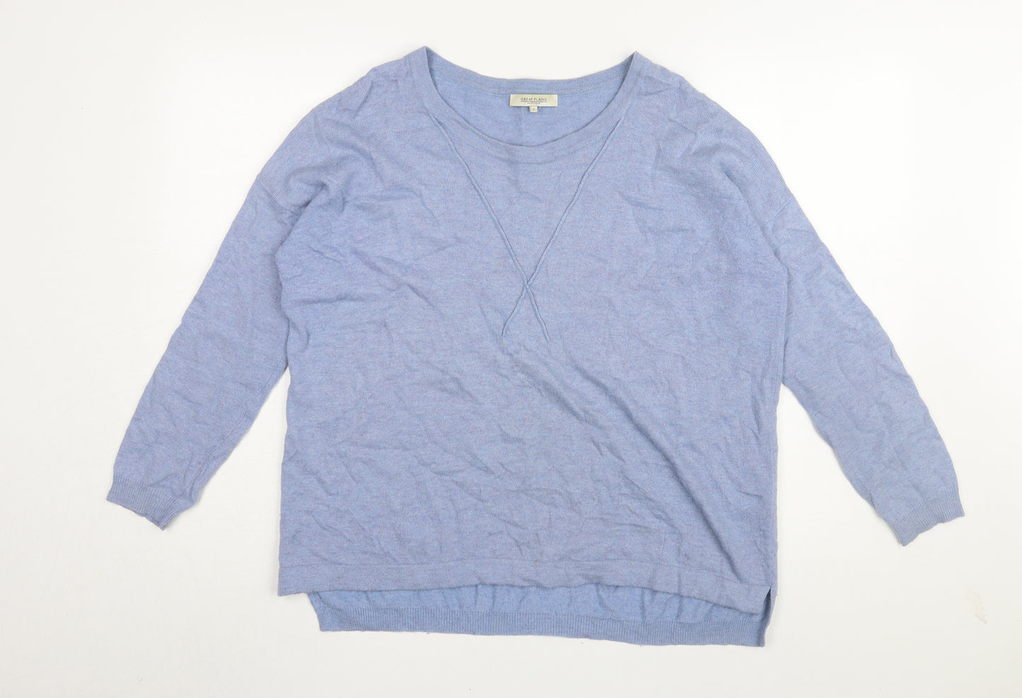 Great Plains Women's Blue S Crew Neck Pullover Jumper