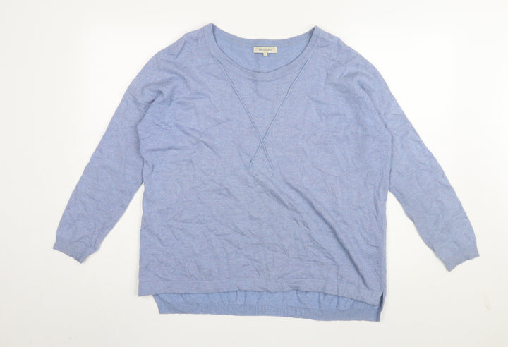 Great Plains Women's Blue S Crew Neck Pullover Jumper