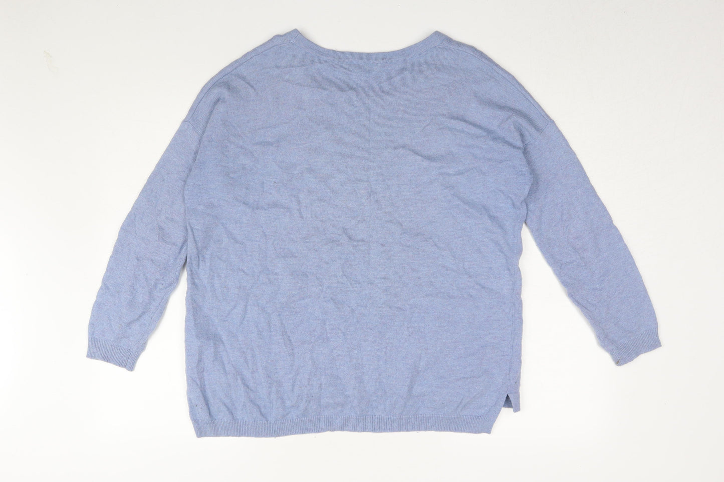 Great Plains Women's Blue S Crew Neck Pullover Jumper