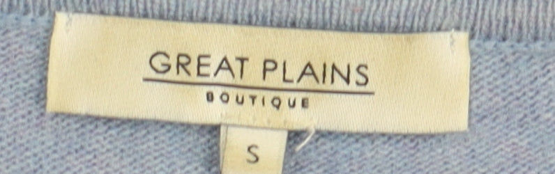 Great Plains Women's Blue S Crew Neck Pullover Jumper