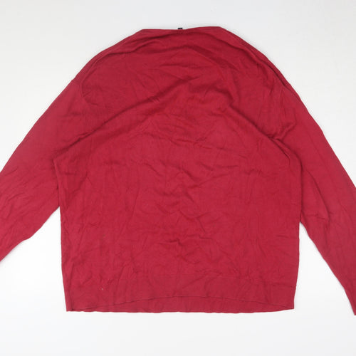 Austin Reed Men's Red V-Neck Pullover Jumper XL