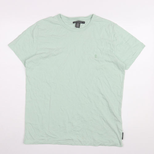 French Connection Men's XL Green Cotton T-Shirt