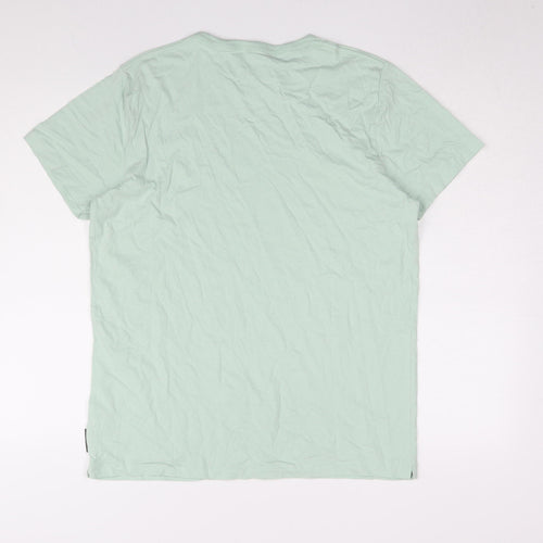 French Connection Men's XL Green Cotton T-Shirt