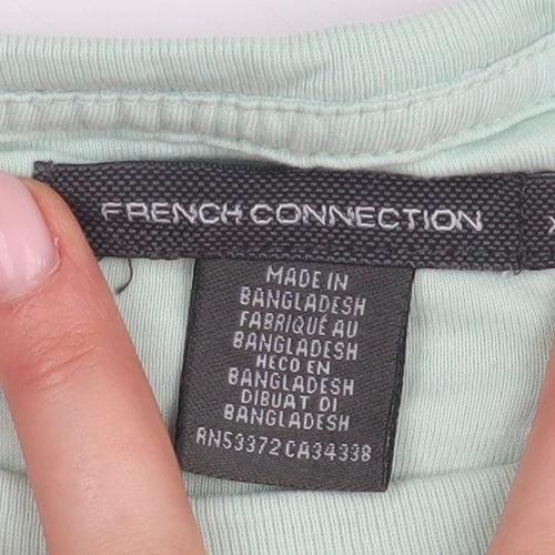 French Connection Men's XL Green Cotton T-Shirt