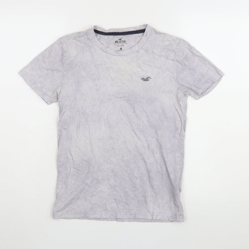 Hollister Boys Grey Cotton T-Shirt XXS Basic Logo Top