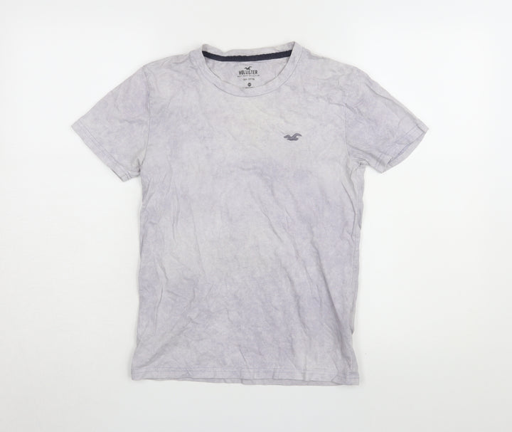 Hollister Boys Grey Cotton T-Shirt XXS Basic Logo Top