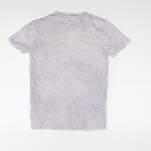 Hollister Boys Grey Cotton T-Shirt XXS Basic Logo Top