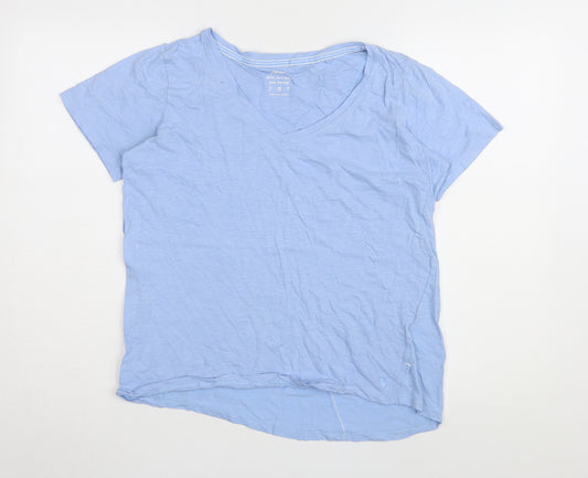 Joules Women's Blue V-Neck Relaxed T-Shirt Size 12