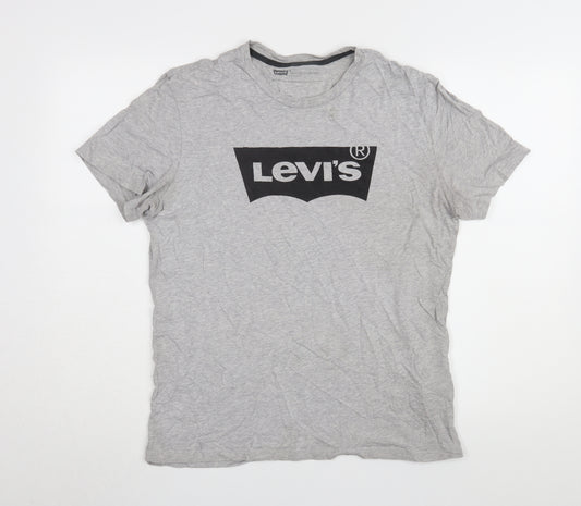 Levi's Men's Grey M Logo Graphic Print T-Shirt