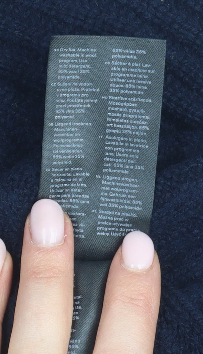 Arket Women's Black Medium Collared Pullover Jumper