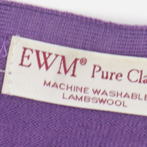 EWM Women’s Purple V-Neck Cardigan M