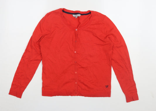 Crew Clothing Co. Women's Red Cardigan Size 10