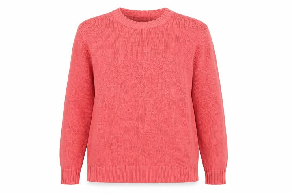 Front view of Lyle & Scott Women's Pink Crew Neck jumper L