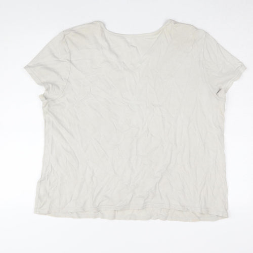 White Stag Women's Embroidered T-Shirt, 2XL White Floral