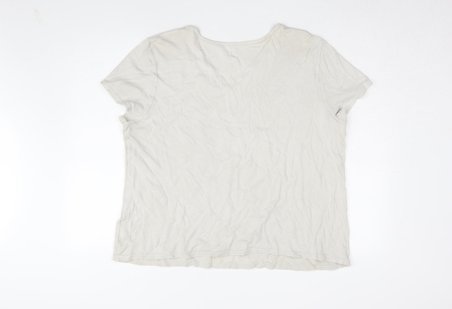 White Stag Women's Embroidered T-Shirt, 2XL White Floral