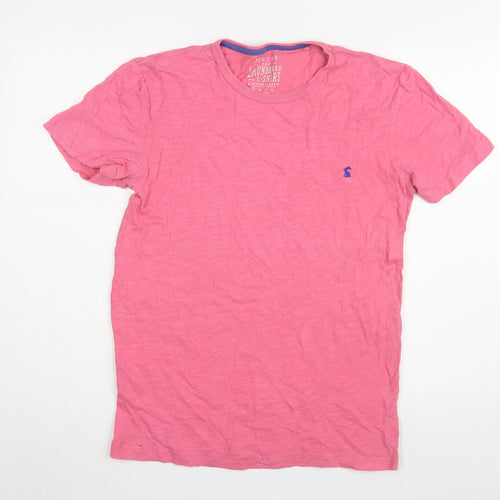 Joules Men's Pink S Cotton Crew Neck T-Shirt