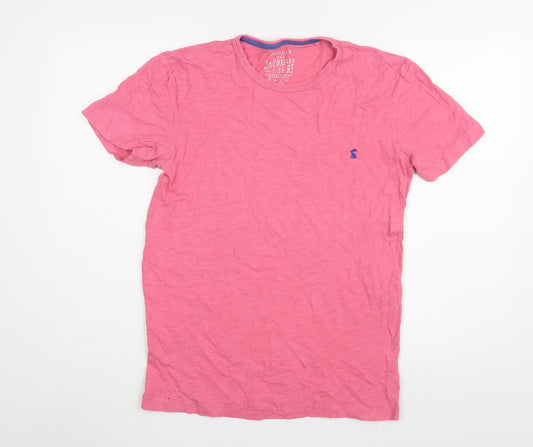 Joules Men's Pink S Cotton Crew Neck T-Shirt