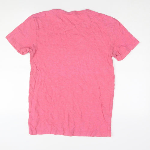 Joules Men's Pink S Cotton Crew Neck T-Shirt