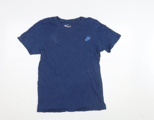 Nike Men's Blue Athletic Fit Crew Neck T-Shirt S