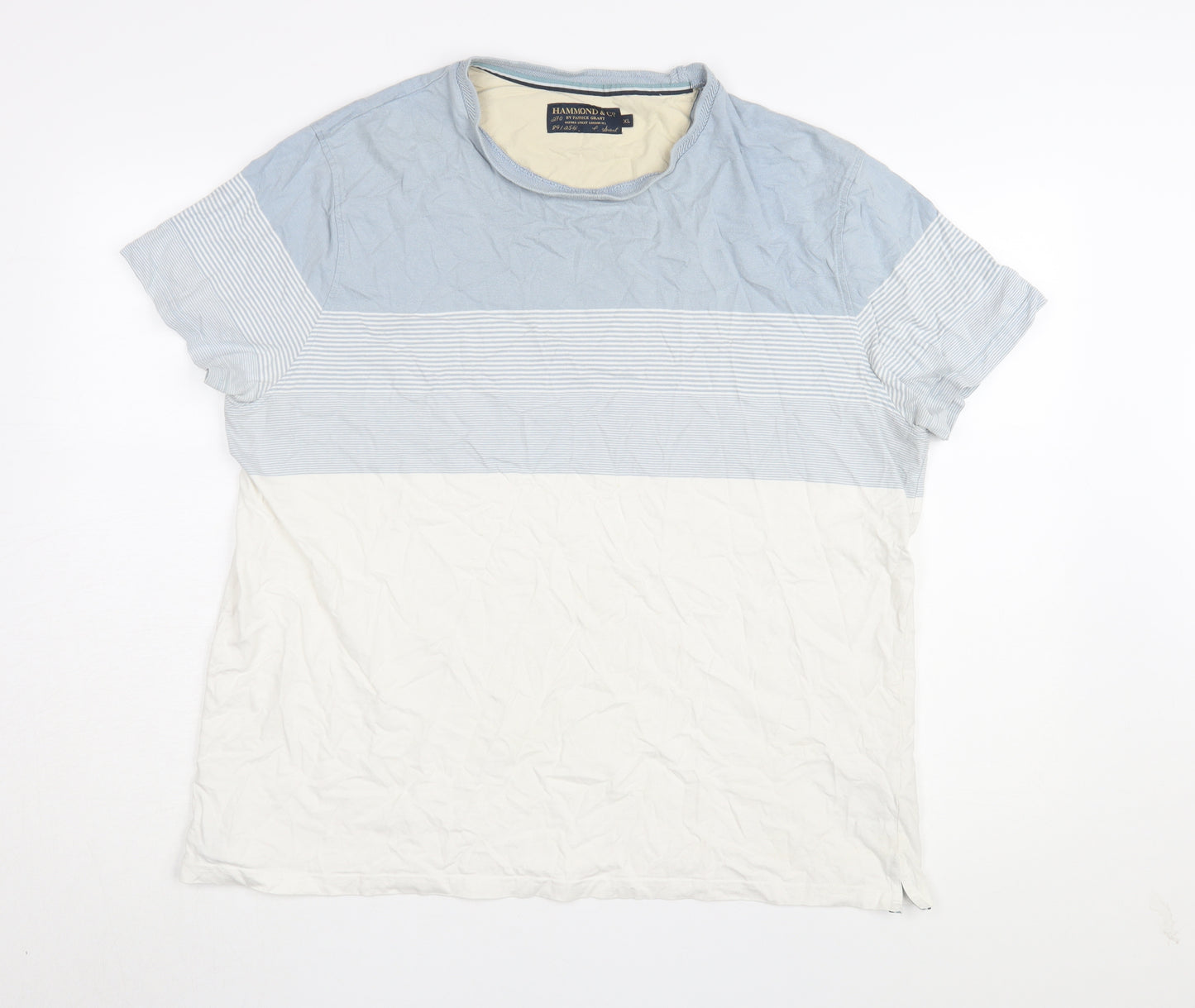 Hammond & Co Men's XL Blue White Striped T-Shirt