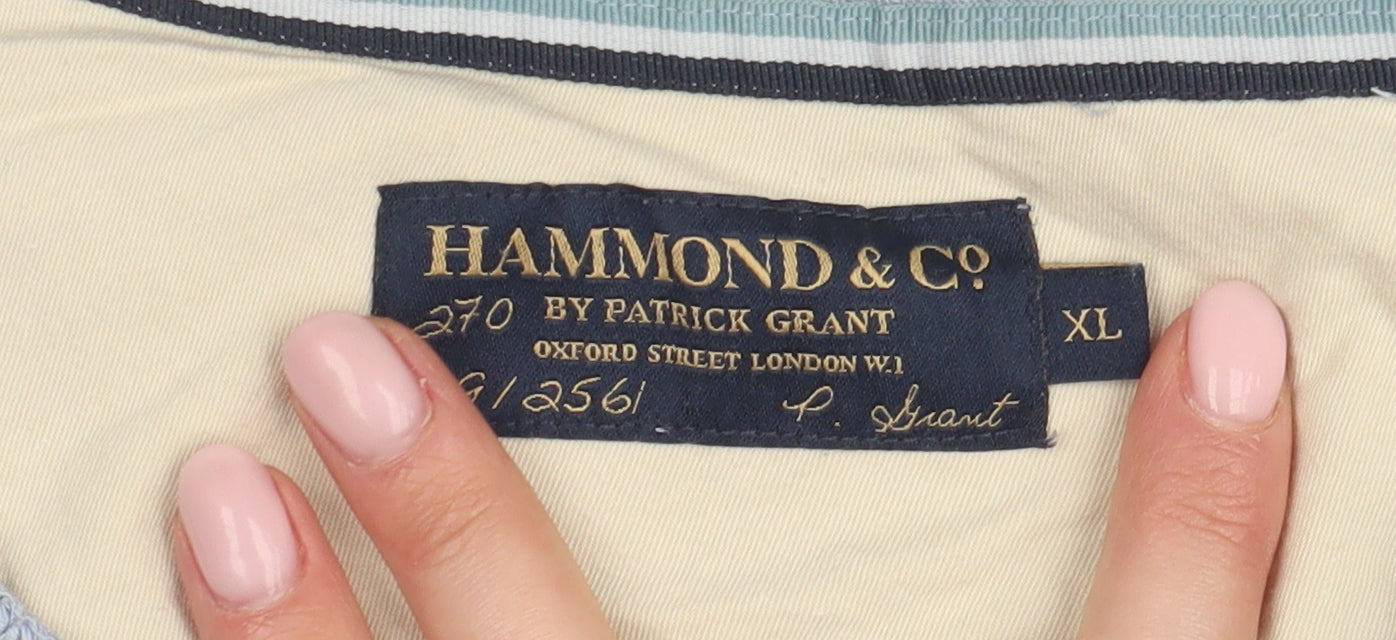 Hammond & Co Men's XL Blue White Striped T-Shirt