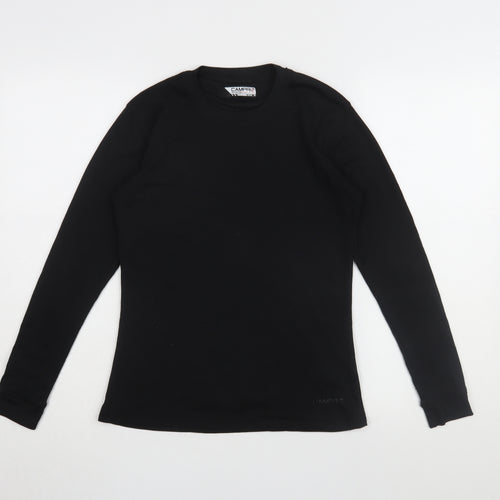 CAMPRI Women's Black Long Sleeve T-Shirt, Size 10