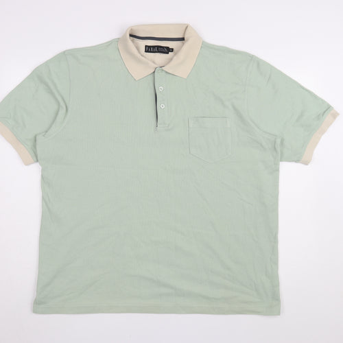 Farah Men's Green 2XL Short Sleeve Polo Shirt