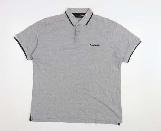 Pierre Cardin Men's Grey XL Polo Shirt Short Sleeve