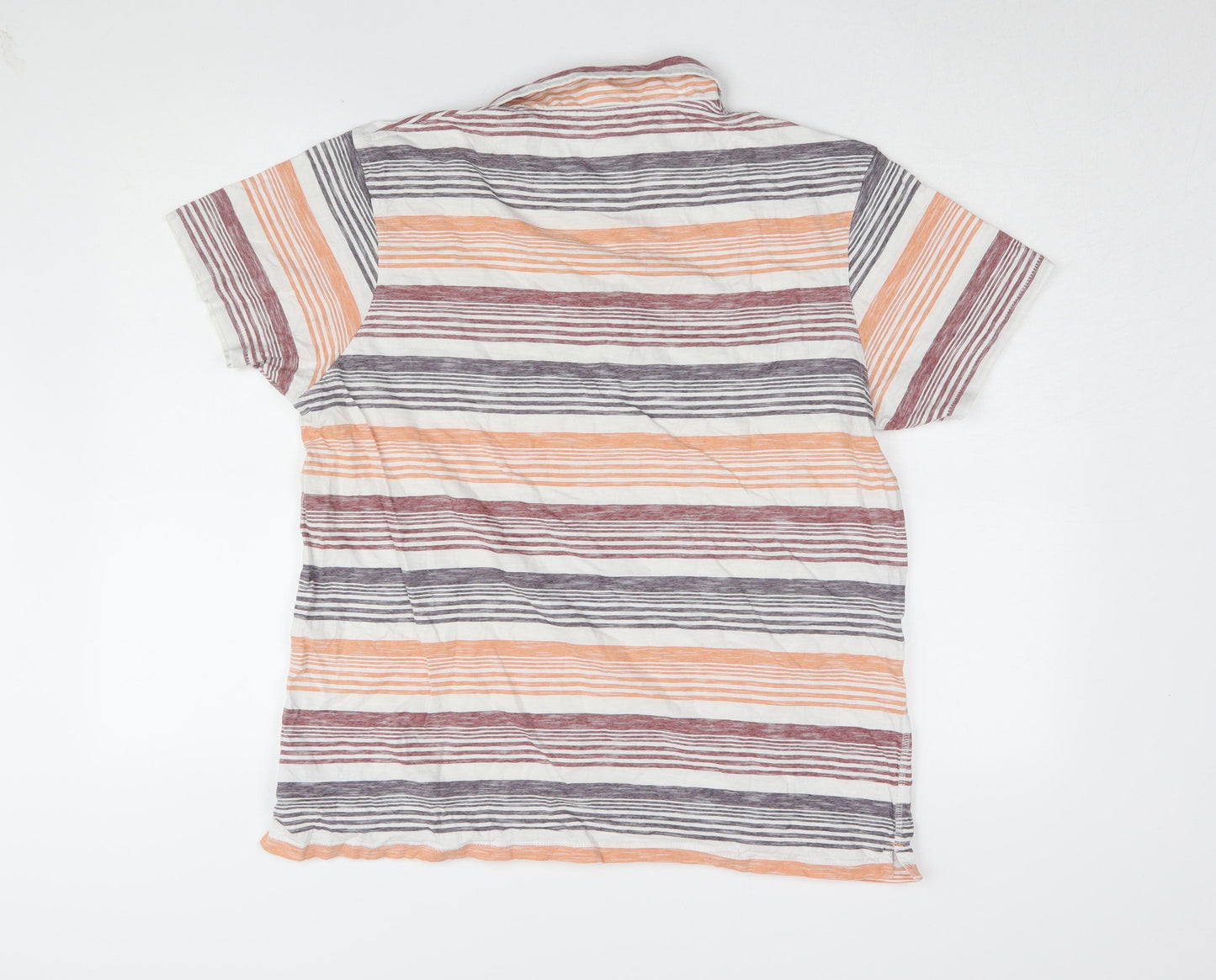 Weird Fish Men's Multicoloured L Striped Polo Shirt