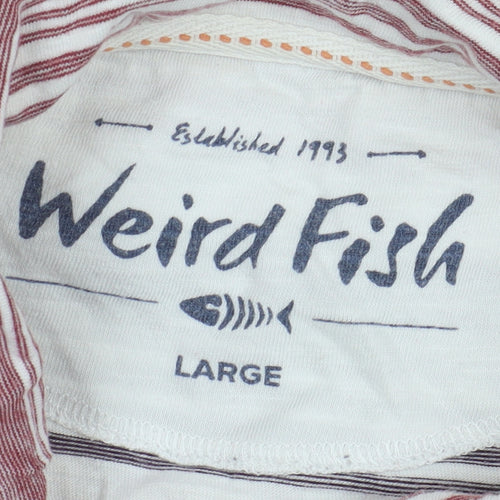 Weird Fish Men's Multicoloured L Striped Polo Shirt