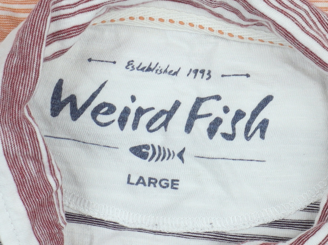 Weird Fish Men's Multicoloured L Striped Polo Shirt