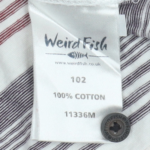 Weird Fish Men's Multicoloured L Striped Polo Shirt