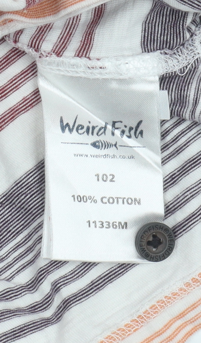 Weird Fish Men's Multicoloured L Striped Polo Shirt