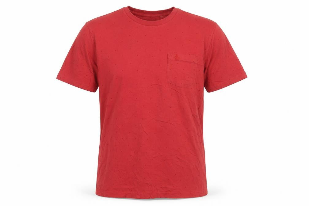 Penguin Men's Red Polka Dot Short Sleeve T-Shirt L