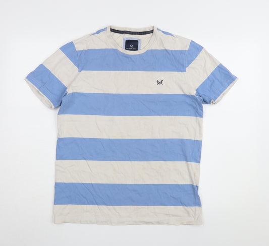 Crew Clothing Men’s Blue Striped Cotton T-Shirt M