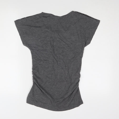 Mama Licious Women's Grey Sequin T-Shirt S