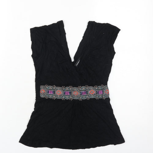 Warehouse Women’s Black V-Neck Sleeveless Top