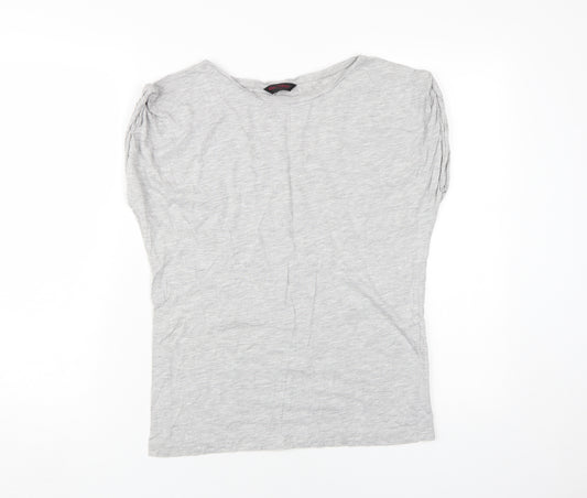 Miss Selfridge Grey Basic T-Shirt, Size 12, Women