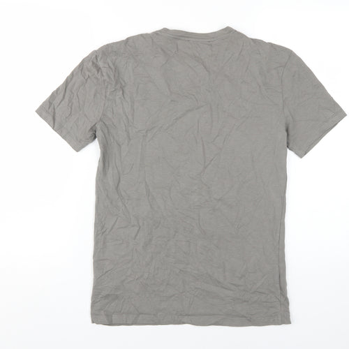 Zara Unisex Grey Basic T-Shirt, Short Sleeve, Size S
