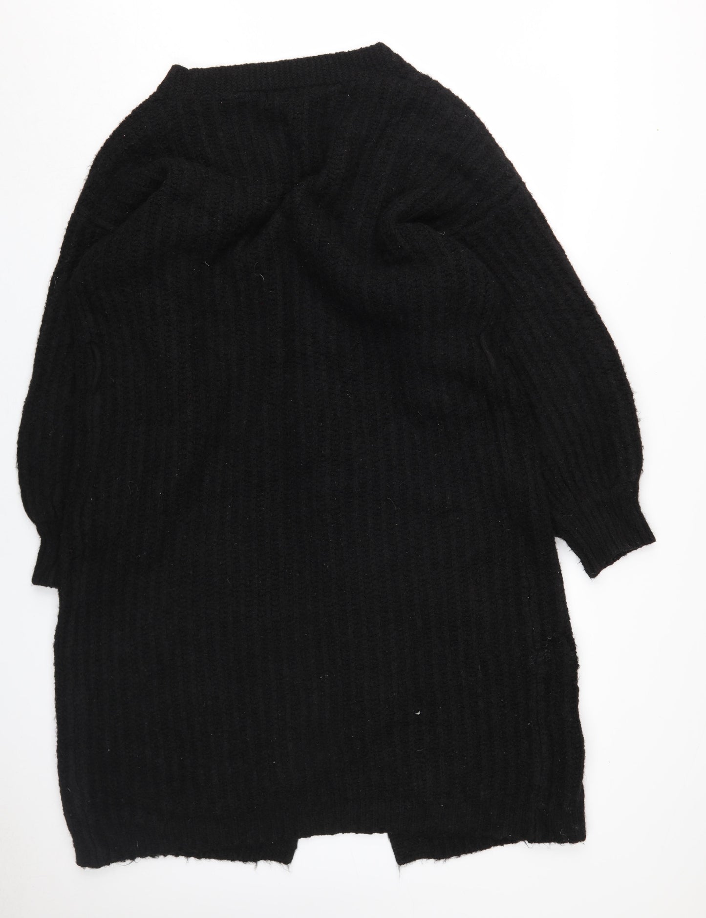 MISSPAP Women's Black M Cardigan, Chunky Knit