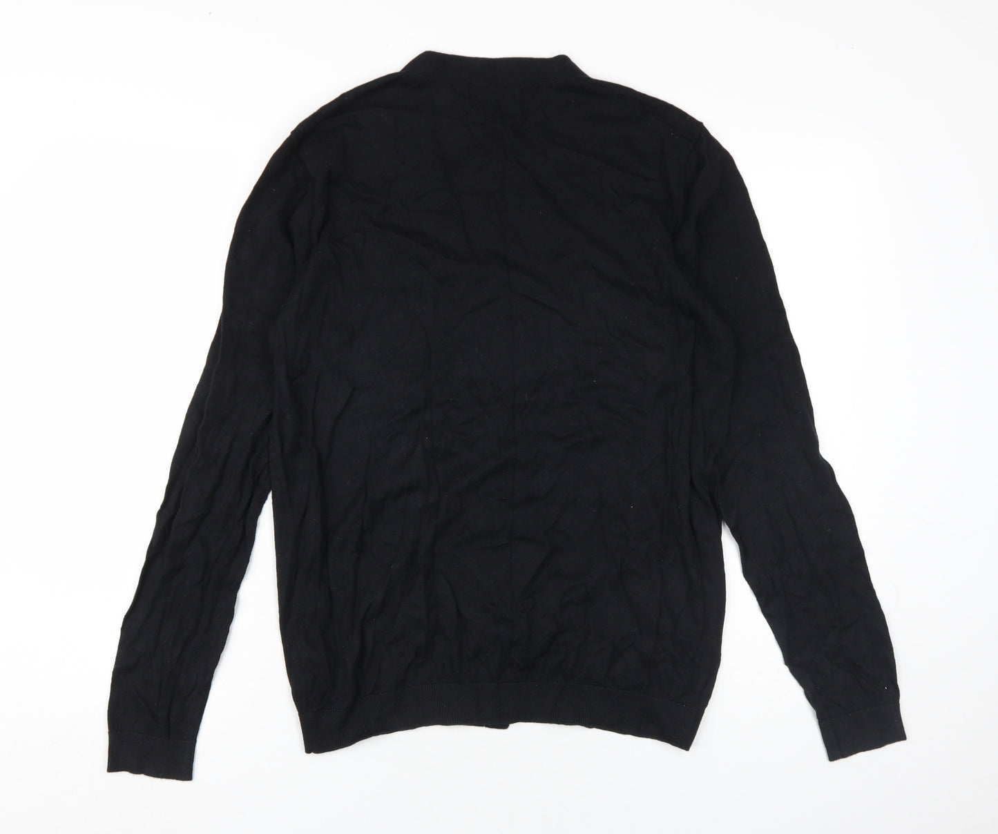 ASOS Men's Black Cardigan M Lightweight V-Neck